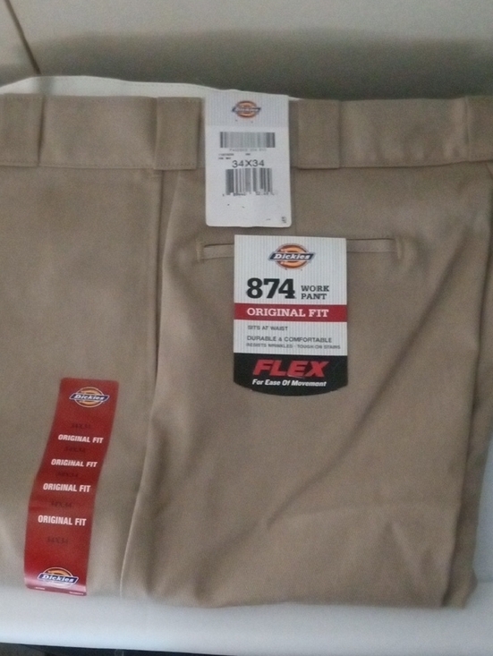 Dickies Other - Dickies Khaki 874 Original Fit Work Pants 34X34 NWT